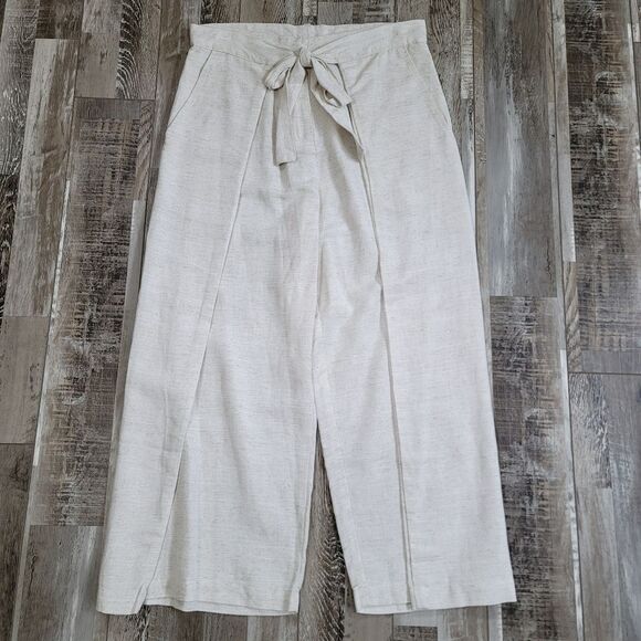 Jonny Cota Linen Wrap Pants Size 2 - Picture 2 of 7